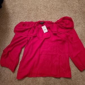 NWT Off the shoulder red blouse
